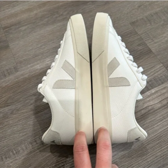 Veja Campo white natural Suede Leather Sneakers - Picture 4 of 6